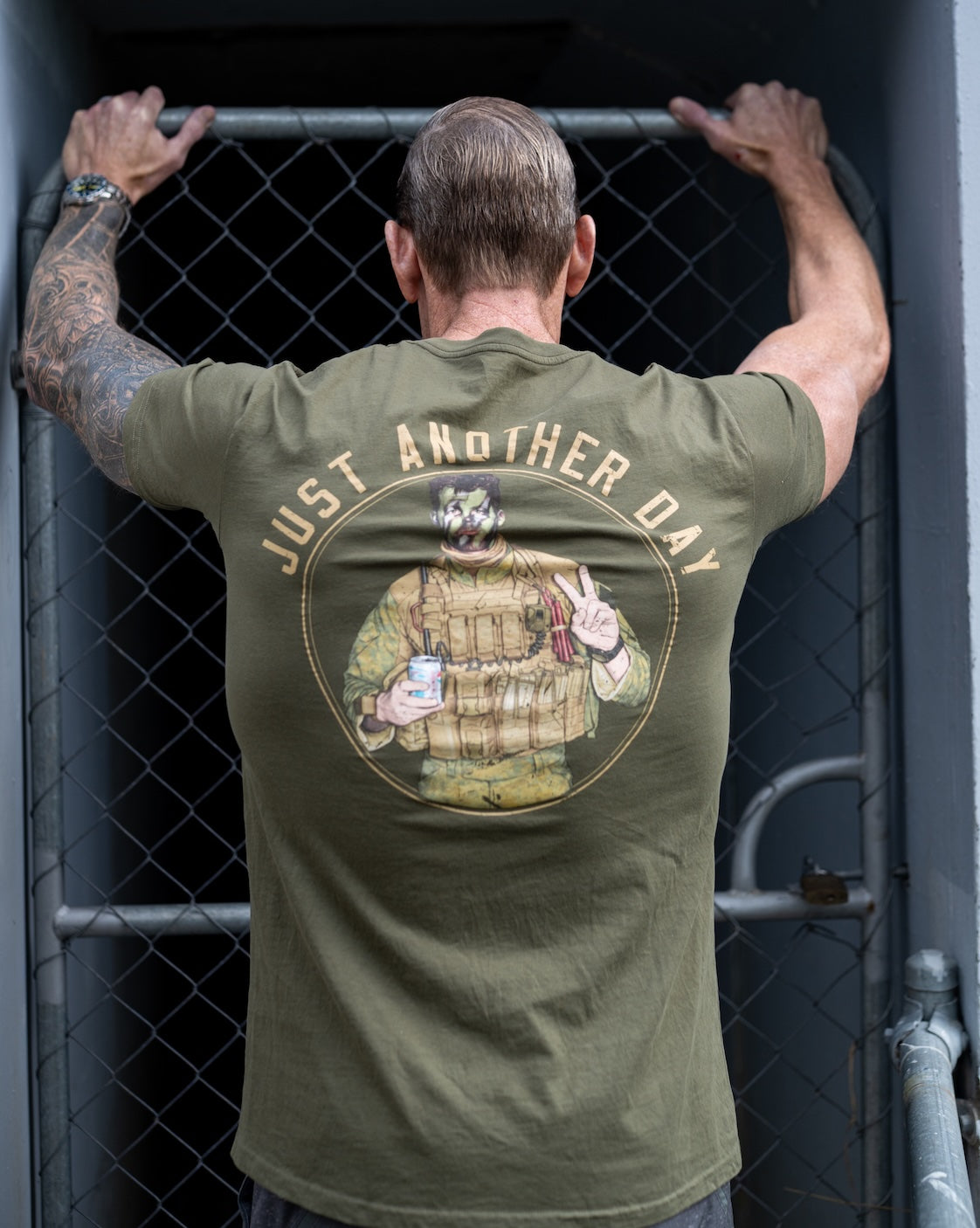Just Another Day Graphic Tee - Khaki
