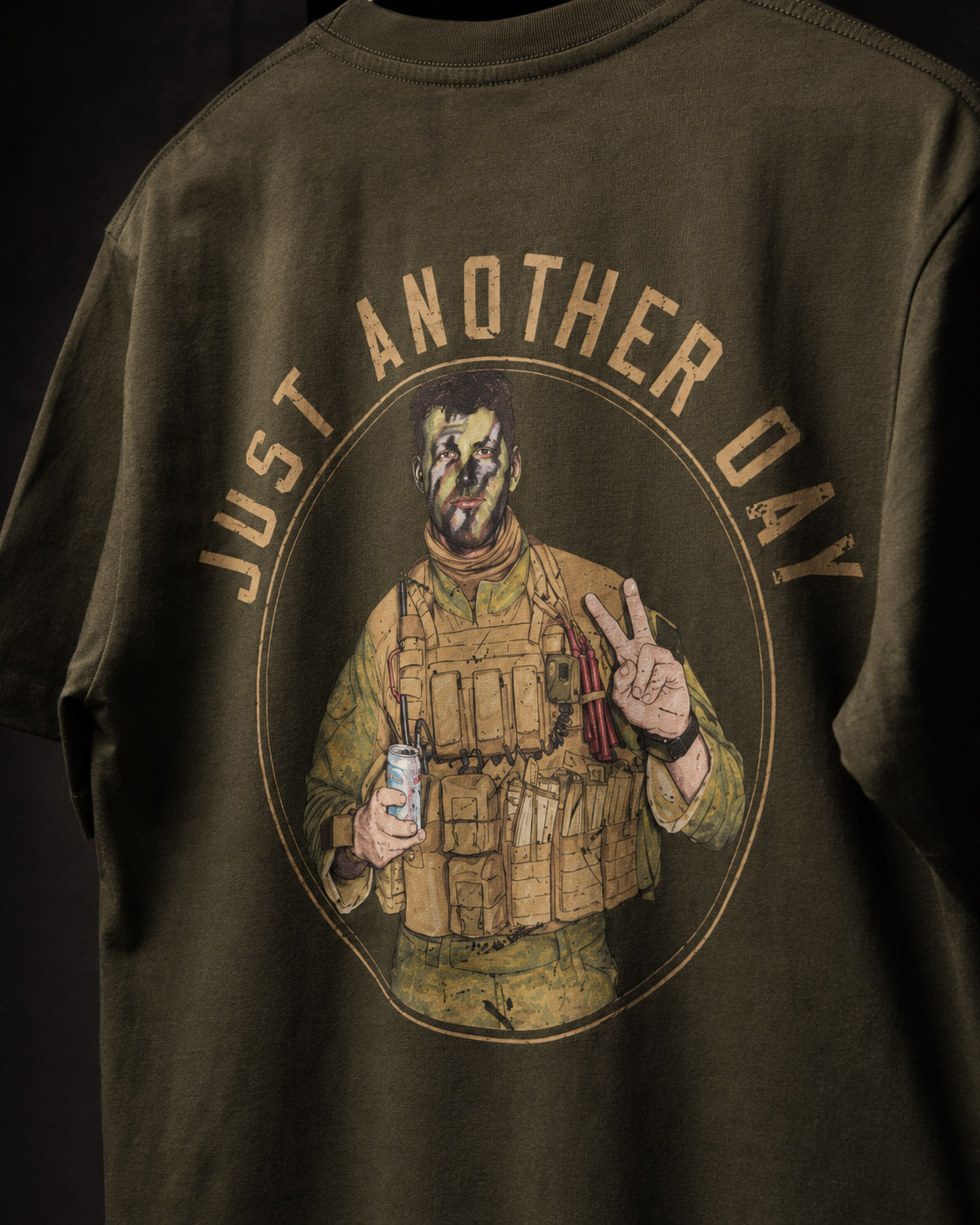 Just Another Day Graphic Tee - Khaki
